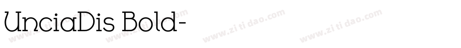 UnciaDis Bold字体转换
